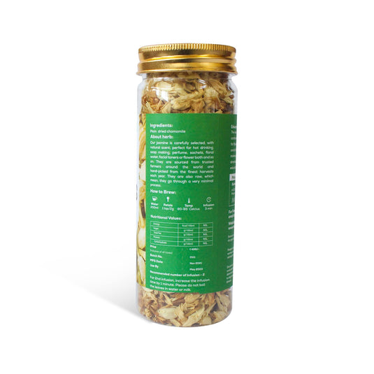 Teafloor Dried Premium Jasmine Buds Flower Tea || 100% Natural Herbs || Caffeine Free || Rich Source of Anti-oxidants ||