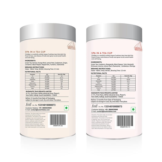 ChaiSpa Reboot Health- TRUPTI & AROGYA by Teafloor | Green Tea for Rejuvenating Body | Helps Fight Body Infections | Only Natural Ingredients | 40 Green Tea Pyramid Bags