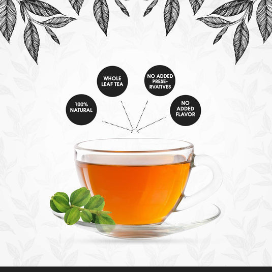 Teafloor CardioG+ Tea (50g , Pack of 1) || Superfine Green Tea with Arjun Bark , Valerian Root ,Garcinia Combogia ,Turmeric and Other Ingredients || No Harmful Side Effects || FSSAI Certified ||