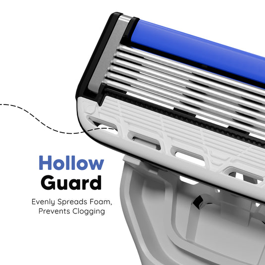 LetsShave Pro 6 Portable Razor for Men pack of 6 + transparent gel 15 ml