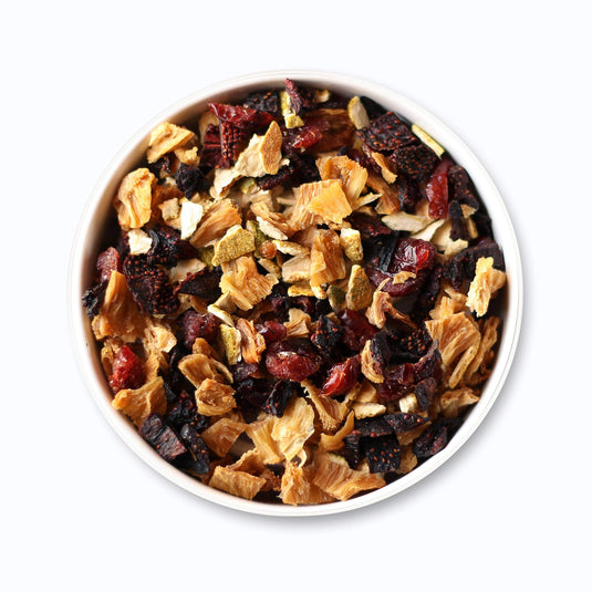 Teafloor Strawberry Rush Tea Tisane | Reduces Blood Fat Level | Relieves from Bronchitis and Throat Infections | No Artificial Flavour | Tea Weight : 100gm /3.5oz