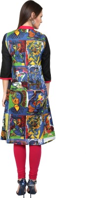 Pannkh Women's Casual 3/4 Sleeve Printed Kurti