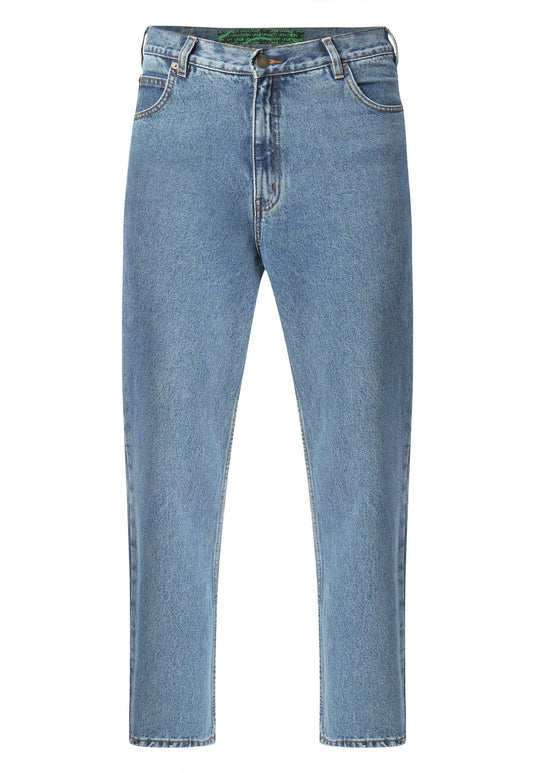 Mid Indigo High Rise Straight Jeans