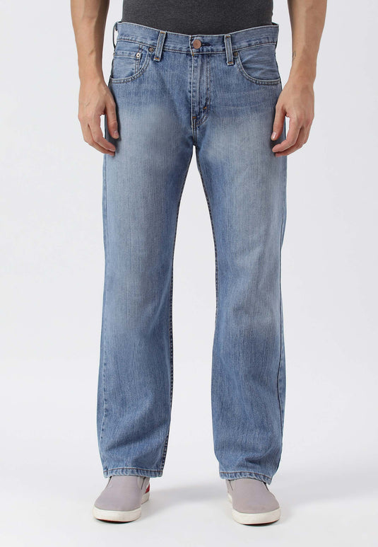 Light Indigo High Rise Straight Jeans