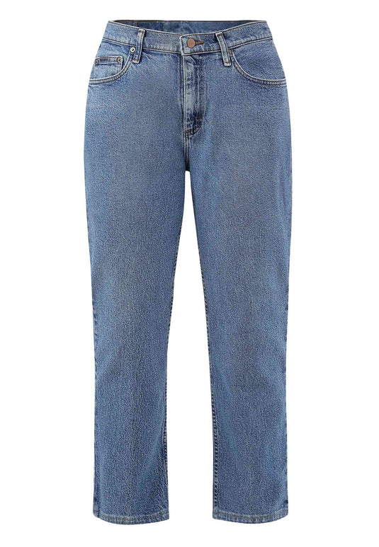 Light Indigo High Rise Straight Jeans
