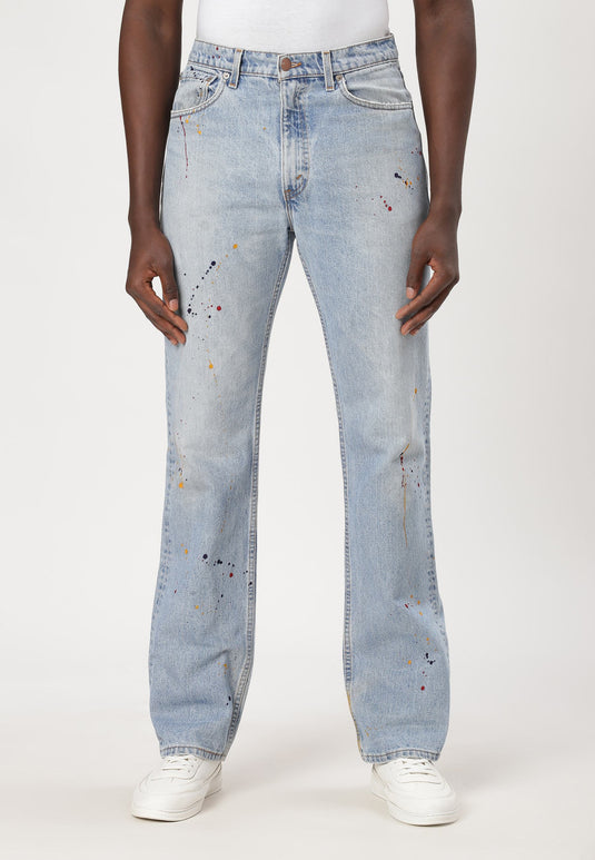 Light Indigo High Rise Straight Jeans