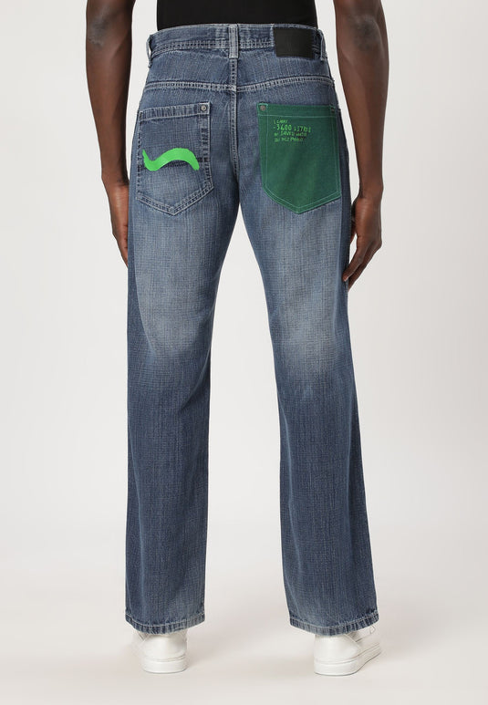 Dark Indigo High Rise Straight Jeans