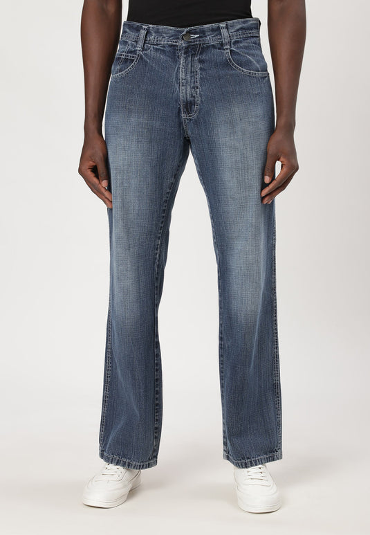 Dark Indigo High Rise Straight Jeans