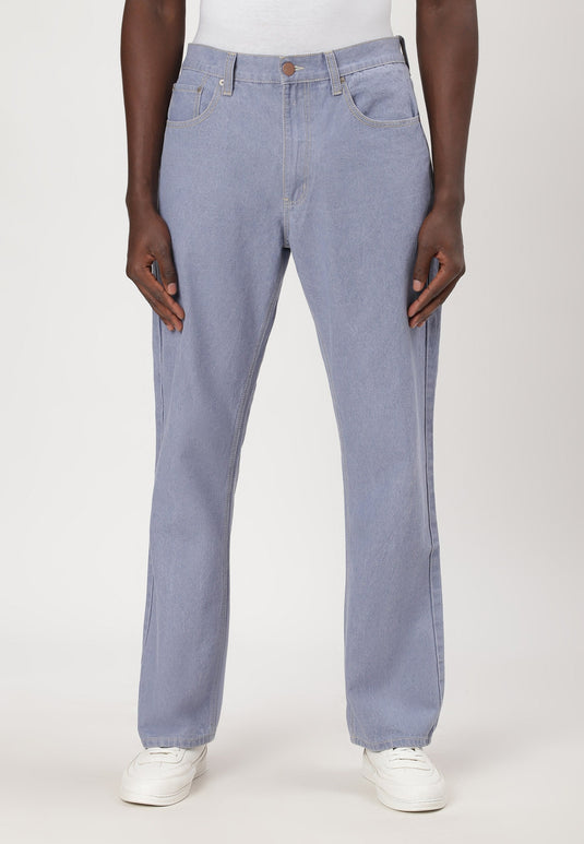 Light Indigo High Rise Straight Jeans