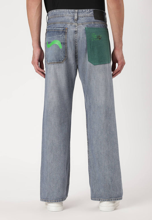 Dark Indigo Mid Rise Straight Jeans