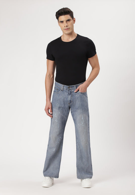 Dark Indigo Mid Rise Straight Jeans