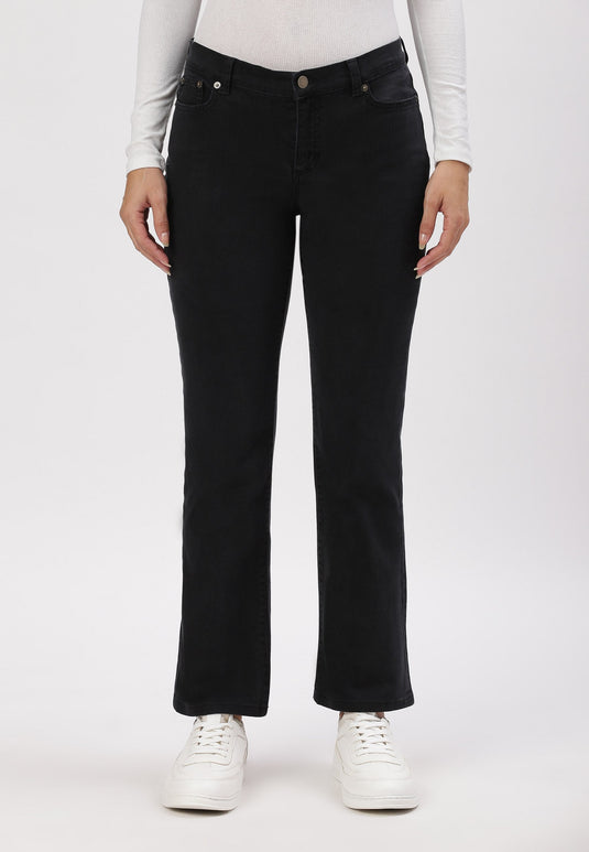 Black Low Rise Straight Jeans