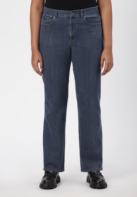 Dark Indigo High Rise Straight Jeans