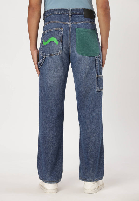 Dark Indigo High Rise Straight Jeans