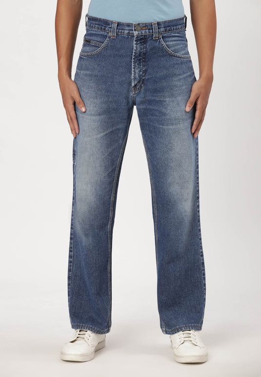 Dark Indigo High Rise Straight Jeans