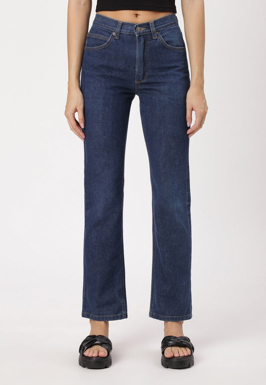 Dark Indigo High Rise Straight Jeans