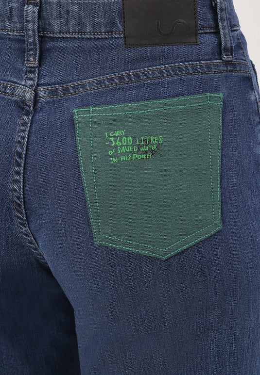 Dark Indigo High Rise Straight Jeans