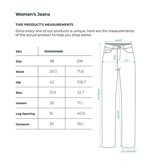 Mid Indigo High Rise Straight Jeans