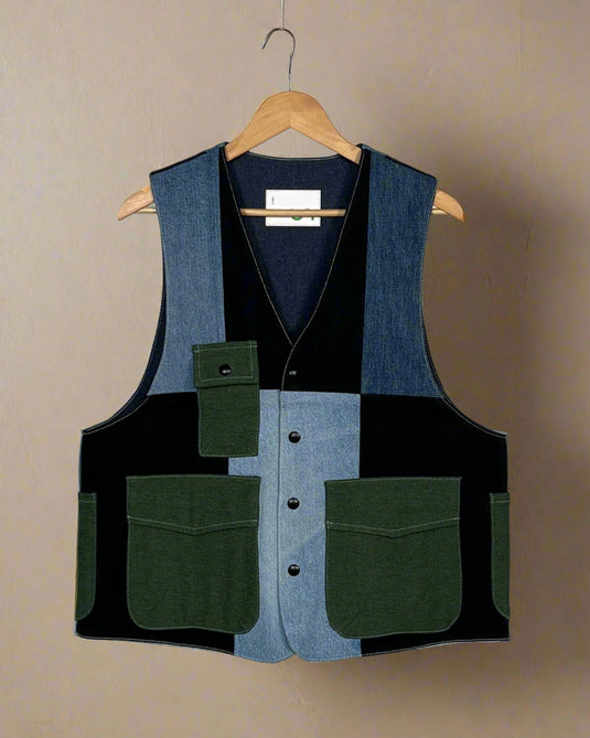 Upcycled Denim Gilet Jacket | G127