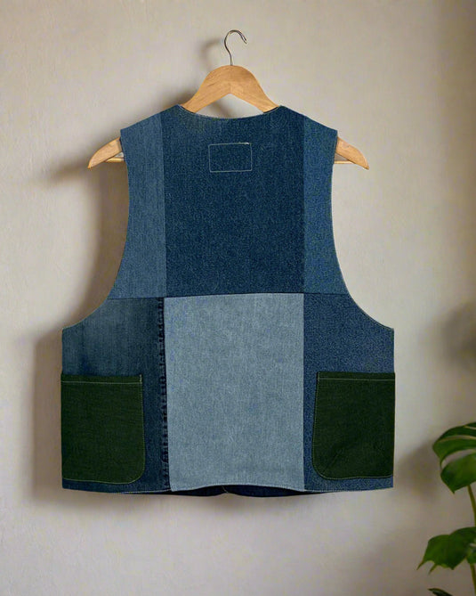 Upcycled Denim Gilet Jacket | G128