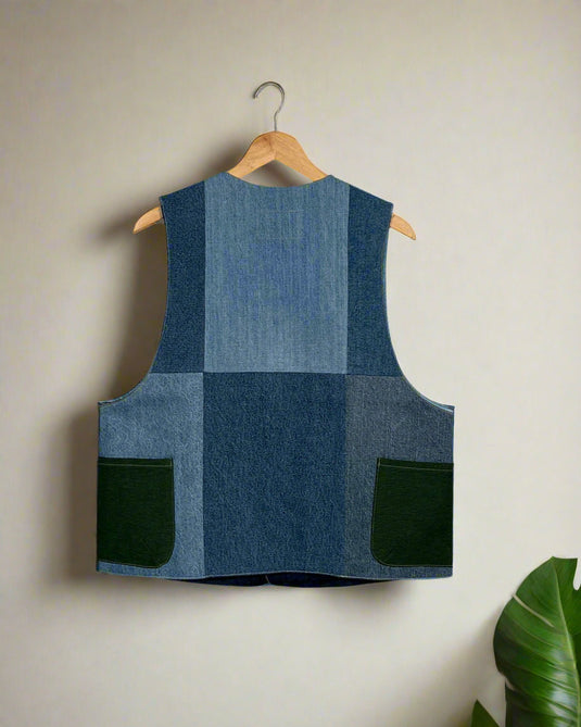 Upcycled Denim Gilet Jacket | G134