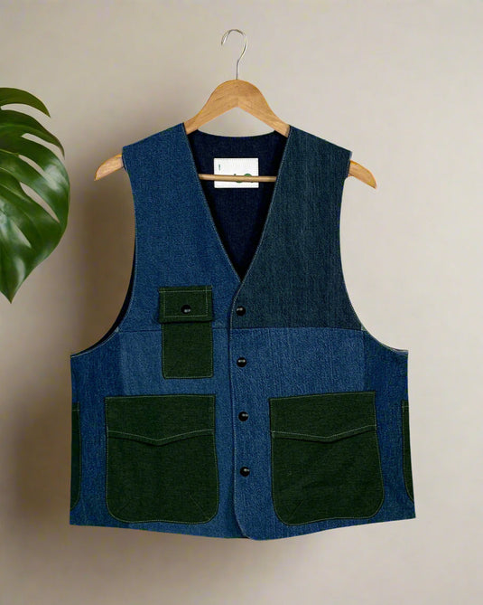Upcycled Denim Gilet Jacket | G136