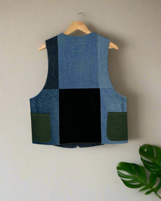 Upcycled Denim Gilet Jacket | G137