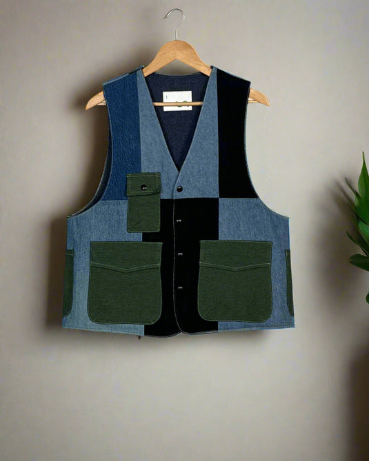 Upcycled Denim Gilet Jacket | G138