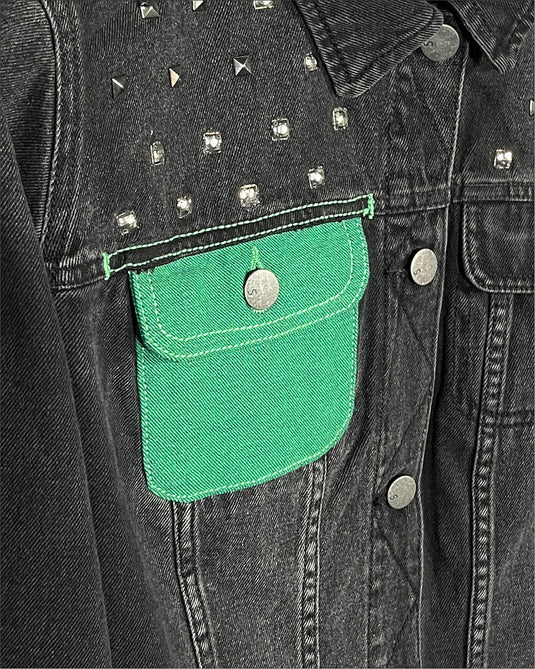 UnCrave Pledge | Black Regular Trucker Jacket | Extra Large