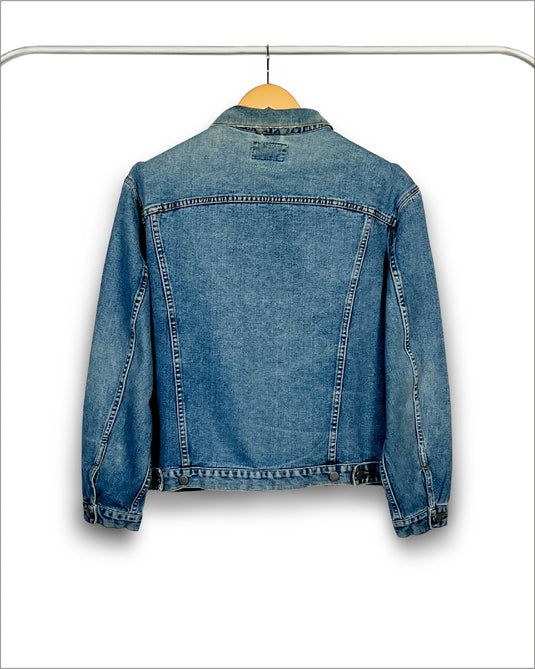 UnCrave Pledge | Mid Indigo Regular Trucker Jacket | Extra Extra Large