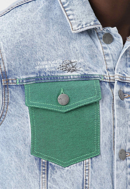 UnCrave Pledge | Light Indigo Regular Trucker Jacket | Medium