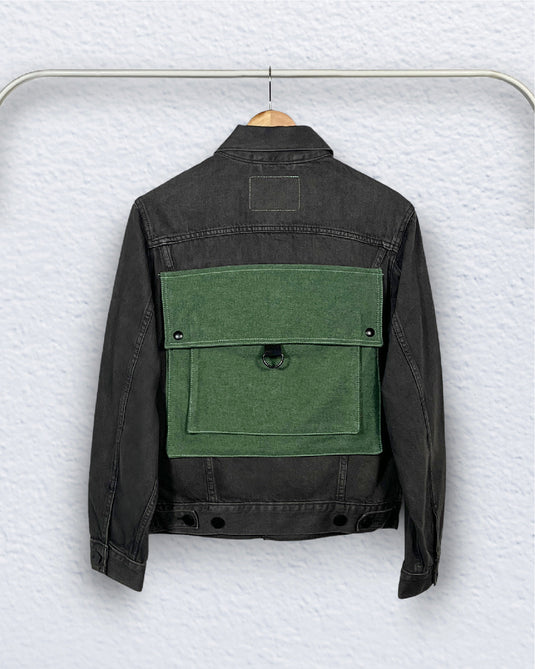 Space Grey Backpack Denim Jacket