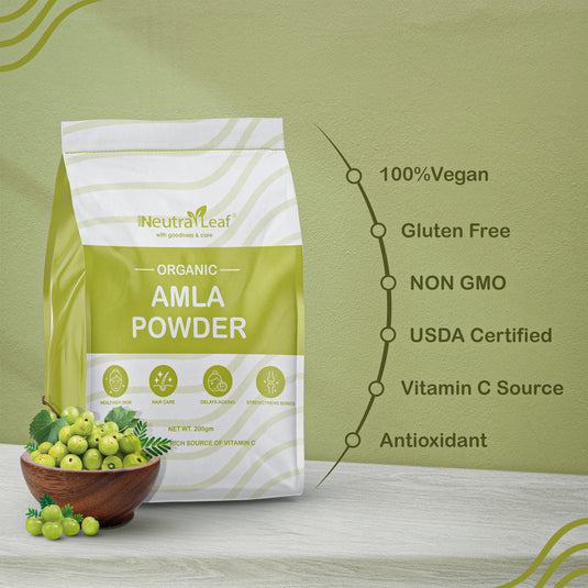 NeutraLeaf Nature Amla Powder | 200 g For Hair Growth | Drinking and Eating | Also Use Face Mask