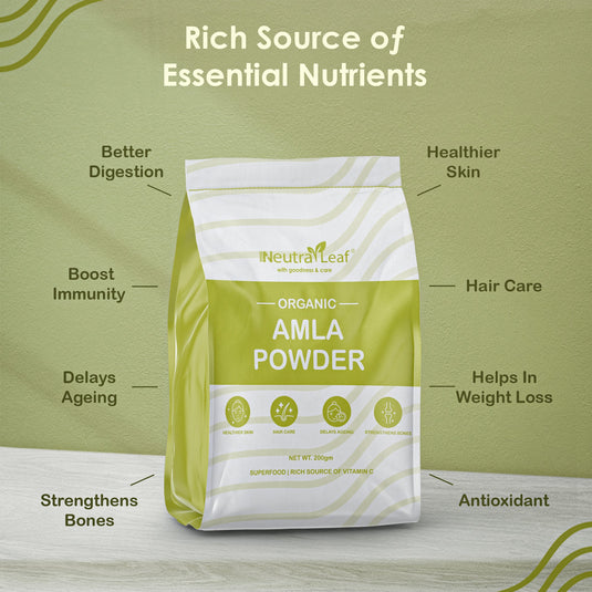 NeutraLeaf Nature Amla Powder | 200 g For Hair Growth | Drinking and Eating | Also Use Face Mask