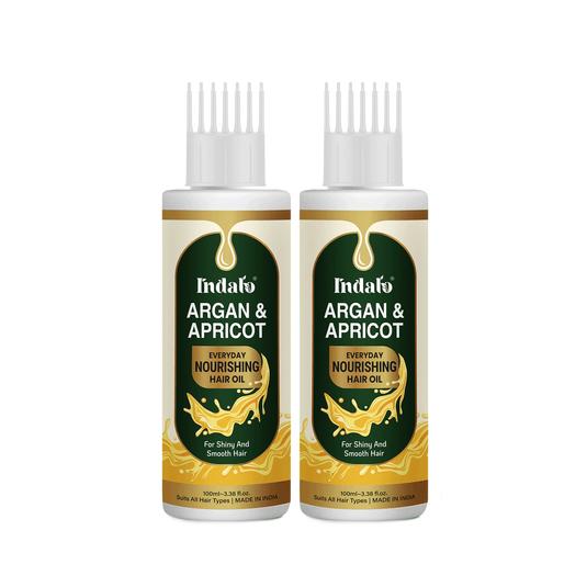 Indalo Argan & Apricot Hair Oil pack of 2