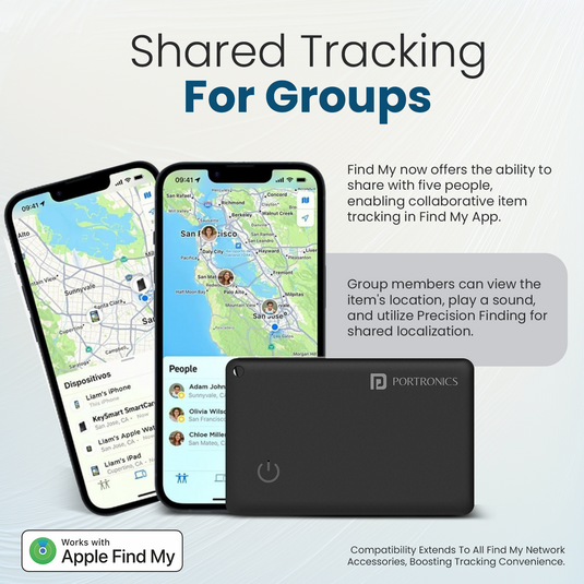 Portronics Card Finder for smart card item finder and location tracker device | best location tracker tag has group sharing location features