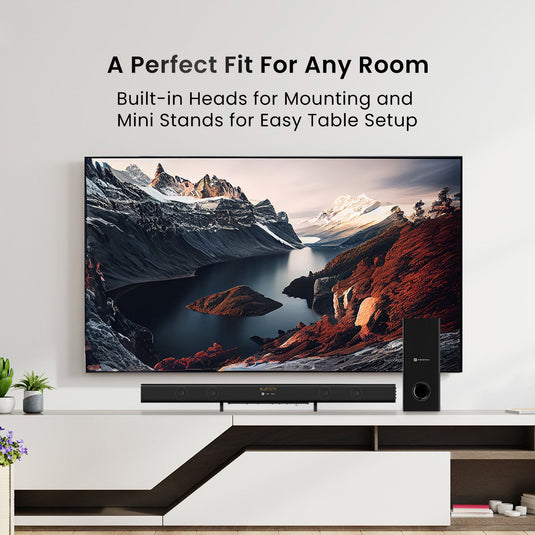Portronics Pure Sound 104 Soundbar for TV. Black