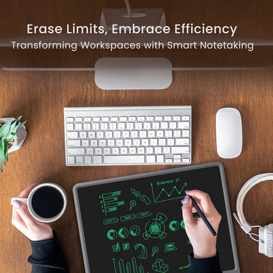 grey Limitless earse with Portronics Ruffpad 21 Lcd writing pad