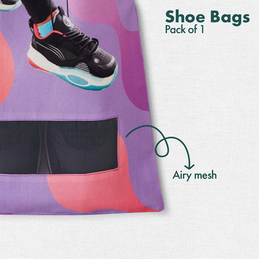 Sneaker-ing Out! Women's Shoe Bag, 100% Organic Cotton, Pack of 1