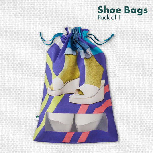 What The Heel! Women's Shoe Bag, 100% Organic Cotton, Pack of 1