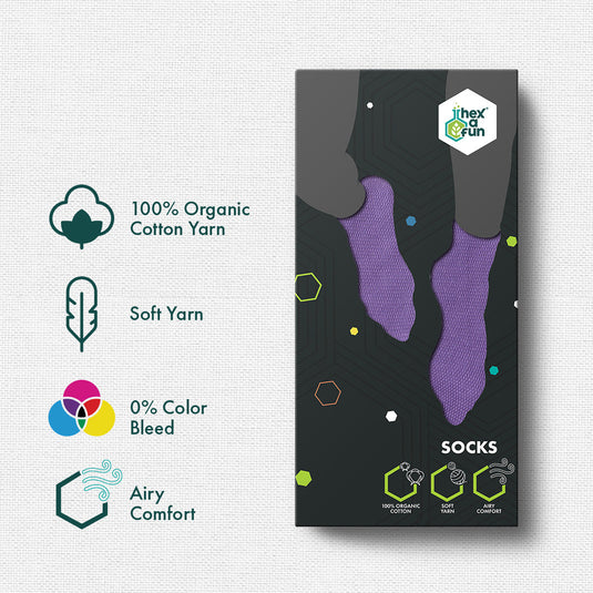 Eggplant! Unisex Socks, 100% Organic Cotton, Ankle Length, Pack of 1