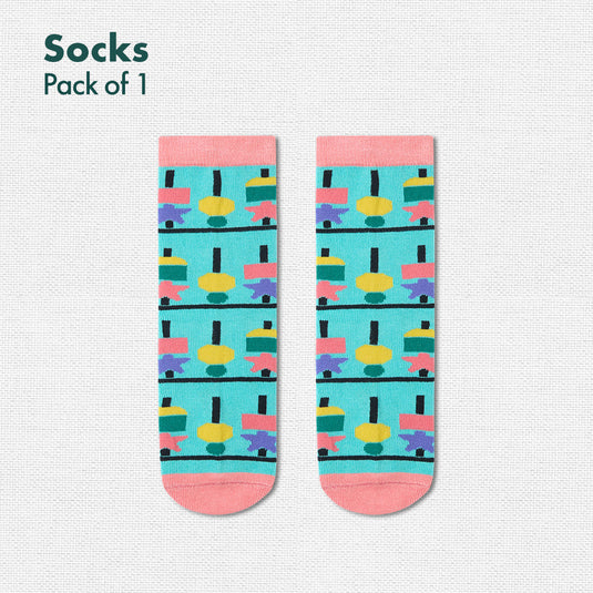 Candy Crush! Unisex Kid's Socks, 100% Bamboo, Crew Length, Pack of 1