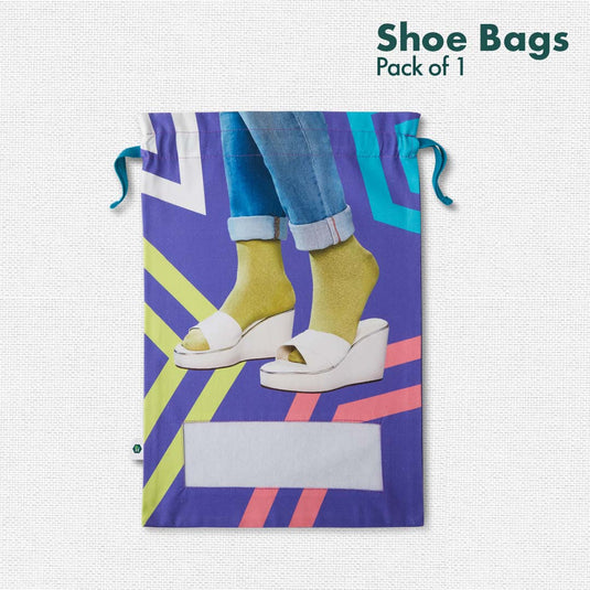 What The Heel! Women's Shoe Bag, 100% Organic Cotton, Pack of 1