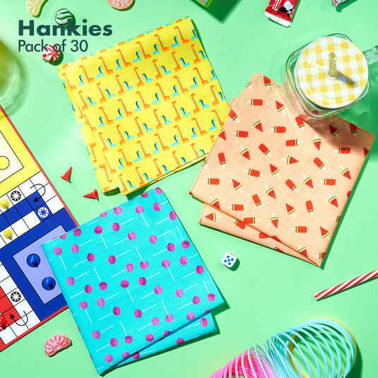 My Hanky Closet! Unisex Kid's Hankies, 100% Organic Cotton, Pack of 30