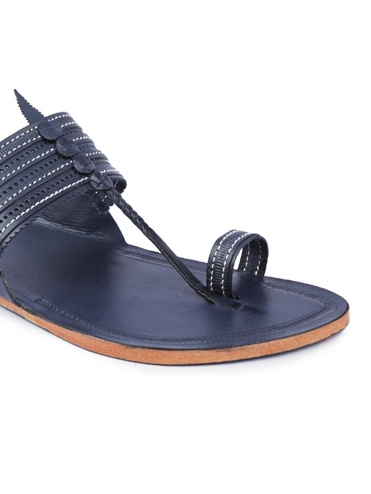 Men blue Kolhapuri Chappal