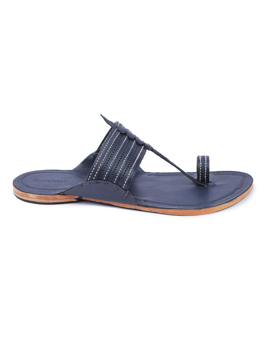 Men blue Kolhapuri Chappal