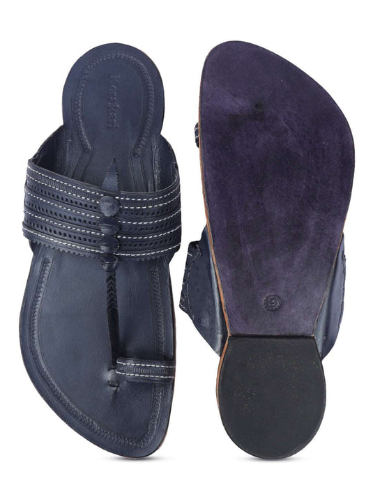 Men blue Kolhapuri Chappal