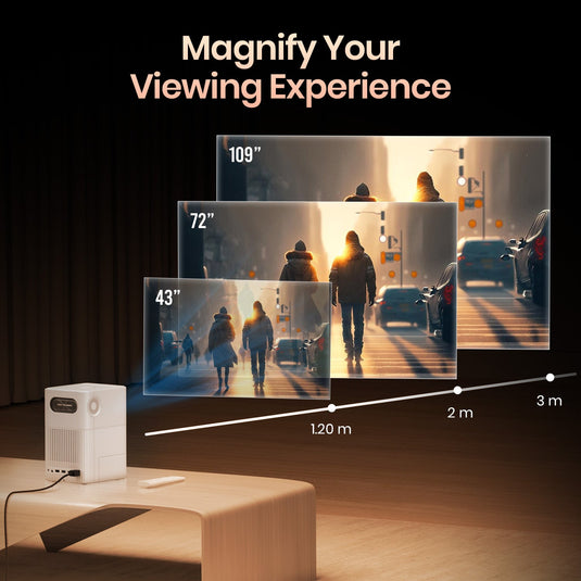 Portronics Beem 500 mini projector for home comes with flexible screen size option for ideal viewing experience| best portable projector online at best price