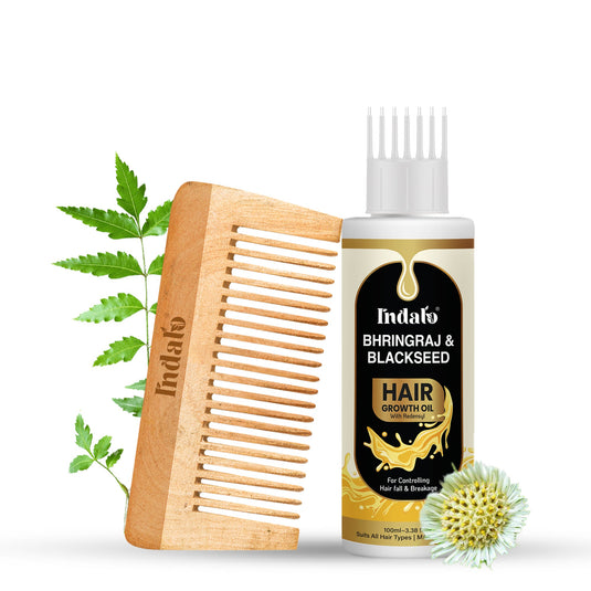 Bhringraj & Blackseed Hair Oil & Neem Comb