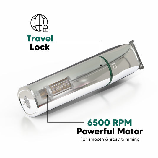 LetsShave Head, Face & Body Groomer for Men, 6 Grooming Heads + 6 Combs + 1 Stand | 90Min Runtime & Water Proof | Full Body Trimmer, Nose Trimmer, Grooming Kit, Shaver Head